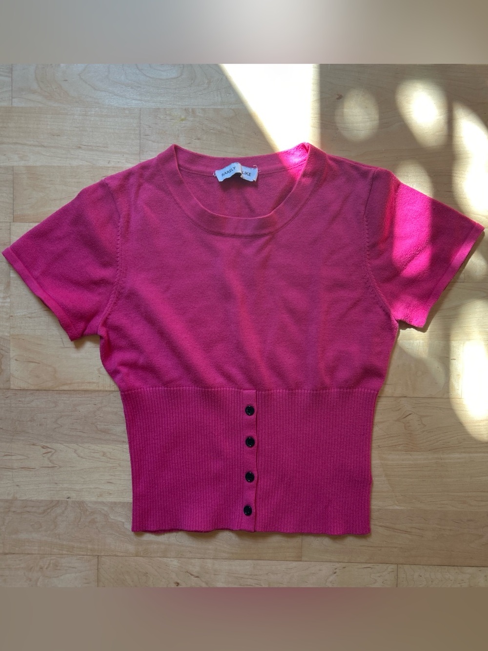 Rarely Alike Pink Corset Sweater Top